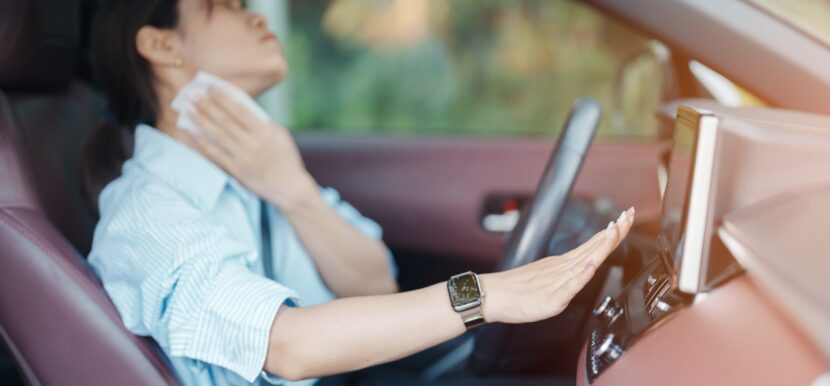 Aire acondicionado del coche no enfría durante un día de calor